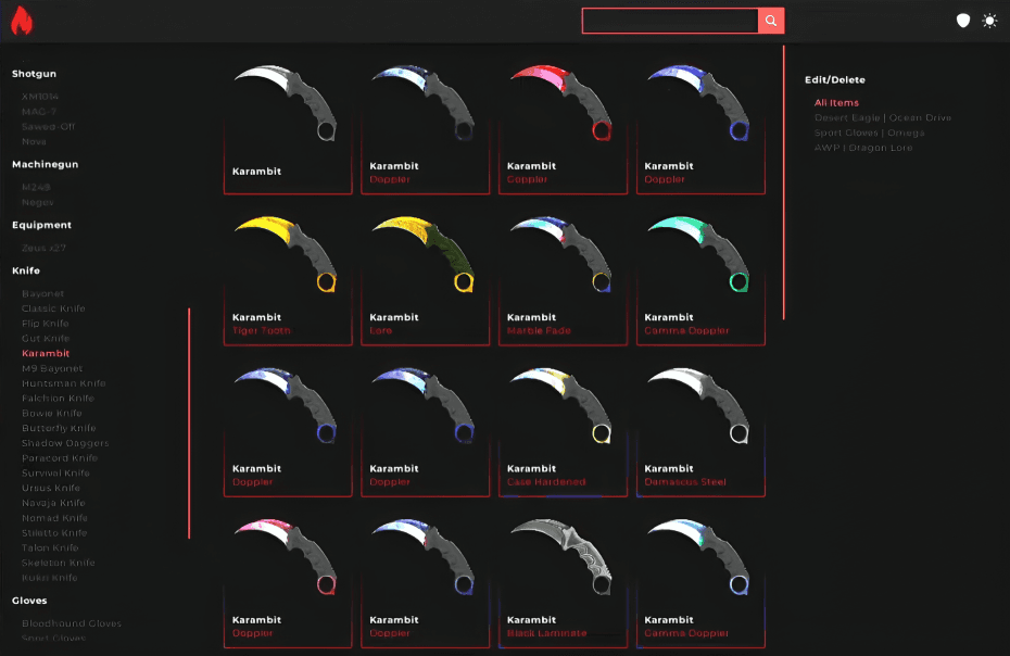 iChanger Panel Interface